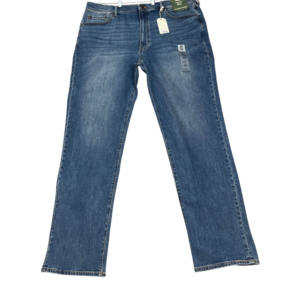 Mutual Weave‎ The Athletic Jeans Mens 40x36 Medium Wash Tapered Leg 5 Pocket NEW